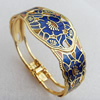 Cloisonne Bracelet, width:28mm, Inner diameter:60x48mm, Sold by PC