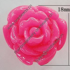 Resin Cabochons, No Hole Headwear & Costume Accessory, Flower 18x18mm, Sold by Bag