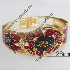 Cloisonne Bracelet, width:28mm, Inner diameter:58x48mm, Sold by PC