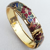 Cloisonne Bracelet, width:15mm, Inner diameter:58mm, Sold by PC