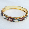 Cloisonne Bracelet, width:11mm, Inner diameter:58mm, Sold by PC