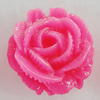 Resin Cabochons, No Hole Headwear & Costume Accessory, Flower 18mm, Sold by Bag