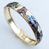 Cloisonne Bracelet, width:11mm, Inner diameter:60mm, Sold by PC