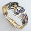 Cloisonne Bracelet, width:30mm, Inner diameter:60x48mm, Sold by PC