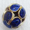 Cloisonne Beads, 13x15mm, Hole:Approx 1.5mm, Sold by PC