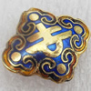 Cloisonne Beads, 20x18x7mm, Hole:Approx 1.5mm, Sold by PC