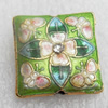 Cloisonne Beads, Square, 22x6mm, Hole:Approx 1.5mm, Sold by PC