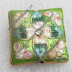 Cloisonne Beads, Square, 22x6mm, Hole:Approx 1.5mm, Sold by PC
