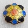 Cloisonne Beads, Flower, 15x5mm, Hole:Approx 1.5mm, Sold by PC