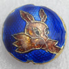 Cloisonne Beads, Flat Round, 18x7mm, Hole:Approx 1.5mm, Sold by PC