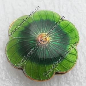 Cloisonne Beads, Flower, 20x8mm, Hole:Approx 1.5mm, Sold by PC