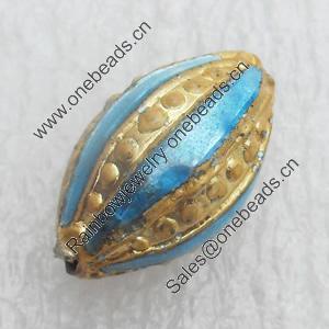 Cloisonne Beads, Oval, 12x19mm, Hole:Approx 1.5mm, Sold by PC