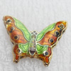 Cloisonne Beads, Butterfly, 21x15x4mm, Hole:Approx 1.5mm, Sold by PC