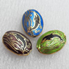 Cloisonne Beads, Flat Oval, 13x17x5mm, Hole:Approx 1.5mm, Sold by PC