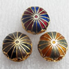 Cloisonne Beads, Flat Round, 13x9mm, Hole:Approx 1.5mm, Sold by PC