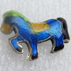 Cloisonne Beads, Horse, 13x19x4mm, Hole:Approx 1.5mm, Sold by PC