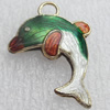 Cloisonne Pendant, Fish, 24x18mm, Hole:Approx 4mm, Sold by PC