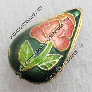 Cloisonne Beads, Teardrop, 13x22x8mm, Hole:Approx 1.5mm, Sold by PC