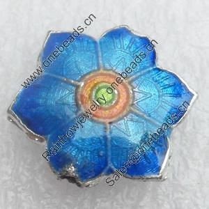 Cloisonne Beads, Flower, 15x5mm, Hole:Approx 1.5mm, Sold by PC