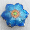 Cloisonne Beads, Flower, 15x5mm, Hole:Approx 1.5mm, Sold by PC