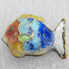 Cloisonne Beads, Fish, 13x18mm, Hole:Approx 1.5mm, Sold by PC