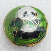 Cloisonne Beads, Flat Round, 18x8mm, Hole:Approx 1.5mm, Sold by PC