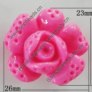 Resin Cabochons Setting, No Hole Headwear & Costume Accessory, Flower 26x23mm, Sold by Bag