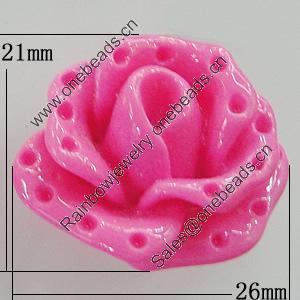 Resin Cabochons Setting, No Hole Headwear & Costume Accessory, Flower 26x21mm, Sold by Bag