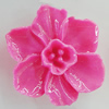 Resin Cabochons, No Hole Headwear & Costume Accessory, Flower 32mm, Sold by Bag