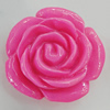 Resin Cabochons, No Hole Headwear & Costume Accessory, Flower 34mm, Sold by Bag