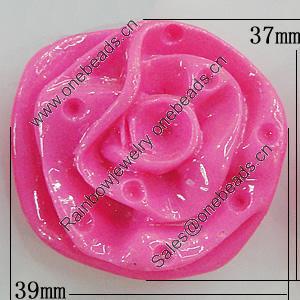 Resin Cabochons Setting, No Hole Headwear & Costume Accessory, Flower 39x37mm, Sold by Bag