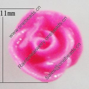 Resin Cabochons, No Hole Headwear & Costume Accessory, Flower 11mm, Sold by Bag