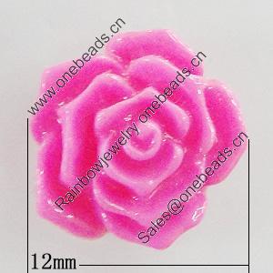 Resin Cabochons, No Hole Headwear & Costume Accessory, Flower 12mm, Sold by Bag