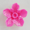 Resin Cabochons, No Hole Headwear & Costume Accessory, Flower 15mm, Sold by Bag