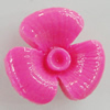 Resin Cabochons, No Hole Headwear & Costume Accessory, Flower 16mm, Sold by Bag