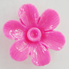 Resin Cabochons, No Hole Headwear & Costume Accessory, Flower 16mm, Sold by Bag