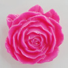 Resin Cabochons, No Hole Headwear & Costume Accessory, Flower 24mm, Sold by Bag