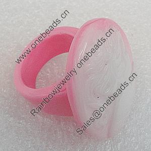 Resin Rings, Flat Oval 36x29mm, Sold by Box