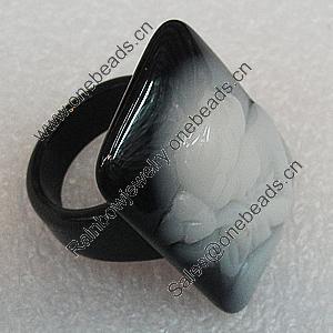 Resin Rings, Rectangle 36x24mm, Sold by Box