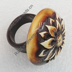 Resin Rings, Flat Round 34mm, Sold by Box