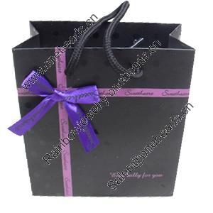 Gift Shopping Bag, Material:Paper, Size: about 13cm wide, 15cm high, 7cm bottom wide, Sold by Box