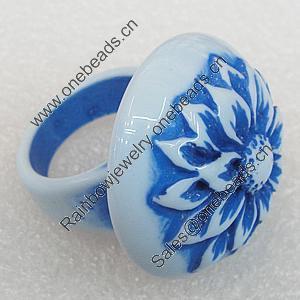 Resin Rings, Flat Round 34mm, Sold by Box
