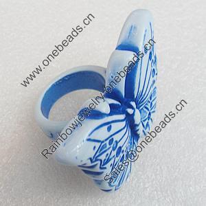 Resin Rings, Butterfly 49x32mm, Sold by Box
