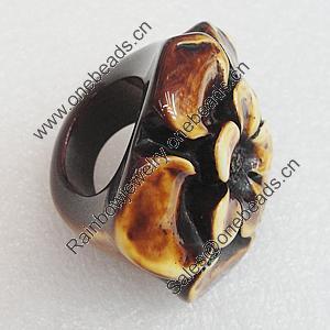 Resin Rings, Flower 43mm, Sold by Box