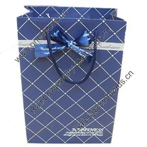 Gift Shopping Bag, Material:Paper, Size: about 20cm wide, 30cm high, 10cm bottom wide, Sold by Box