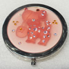 Zinc Alloy Grooming Mirror, Flat Round, diameter:70mm, Sold by PC