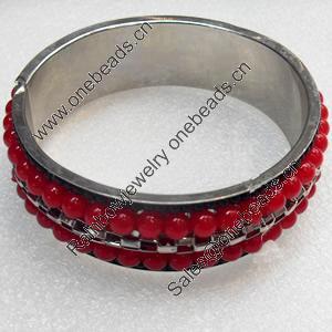 Iron Bracelet, width:24mm, Inner diameter:68mm, Outside diameter:80mm, Sold by Dozen