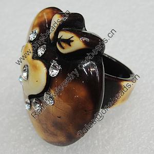 Resin Rings, Apple 38x35mm, Sold by Box