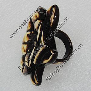 Resin Rings, Flower 54mm, Sold by Box