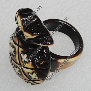 Resin Rings, Pineapple 37x27mm, Sold by Box